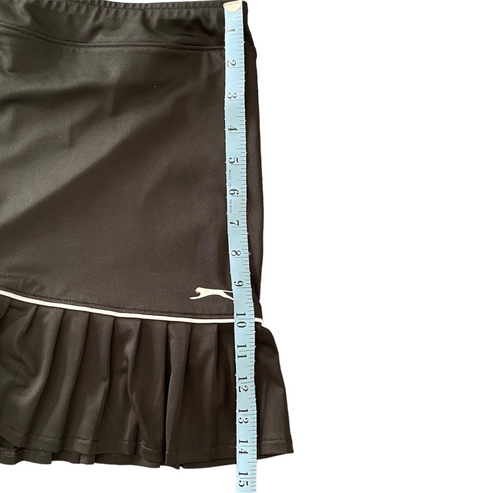 SLAZENGER Skort Hydro Dri Pleated Knit Golf Tennis Black White Women Size L - Picture 7 of 10
